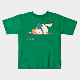 Lazy Cat (School Days) Kids T-Shirt